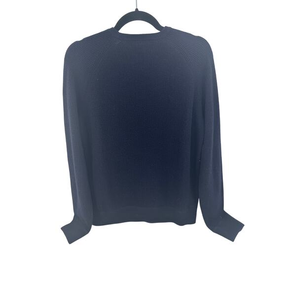 Everlane Waffle Knit Cashmere Sweater The Classic Crew Neck Men's Small Navy - Picture 3 of 6